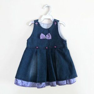 Toddlers jeans dress with button closures
